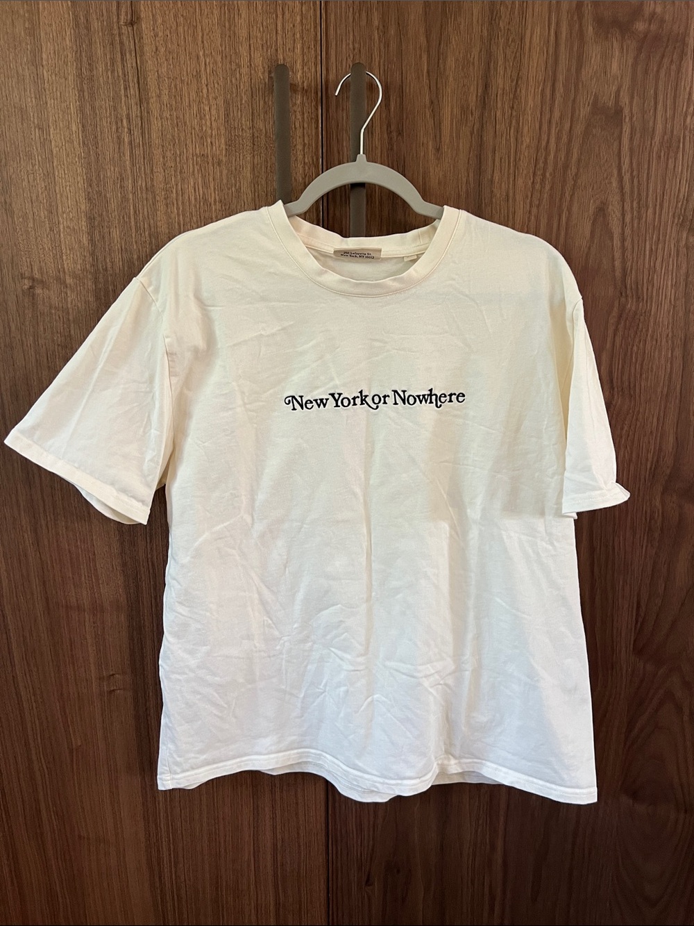 Unbranded Cream 'NewYork or Nowhere' Short-Sleeve Graphic Tee